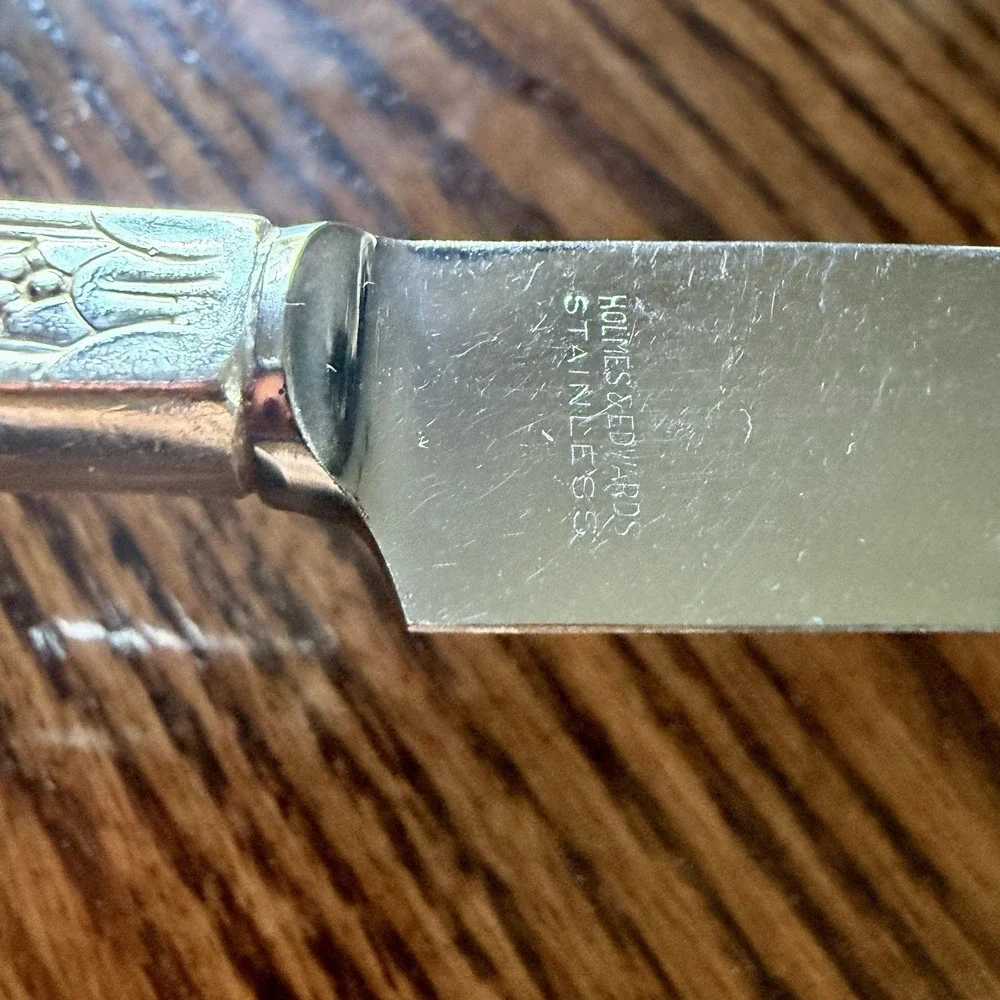 Vtg HOLMES & EDWARDS 1932 Masterpiece‎ Silverplate Dinner Knives Set Of 8